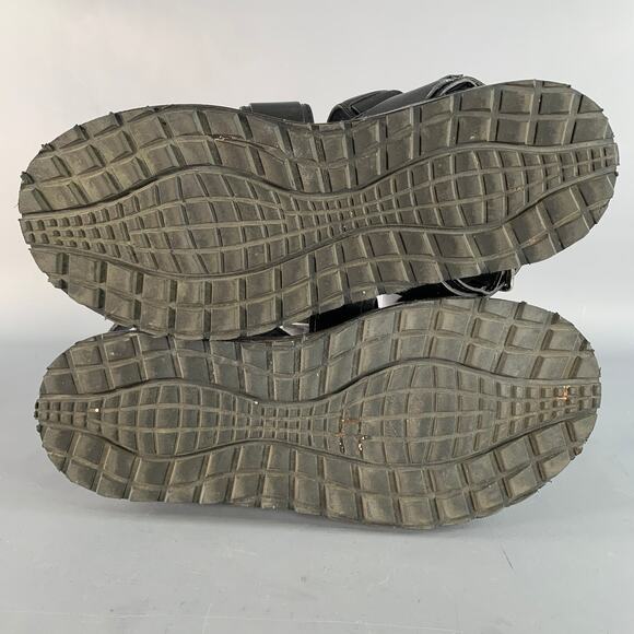 DSQUARED2 Size 8 Harley Black Silver Leather Buckle Sandals - Picture 6 of 8